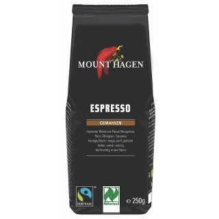 Kawa Mielona Arabica 100 % Espresso Fair Trade BIO 250g | MOUNT HAGEN - Ekochatka