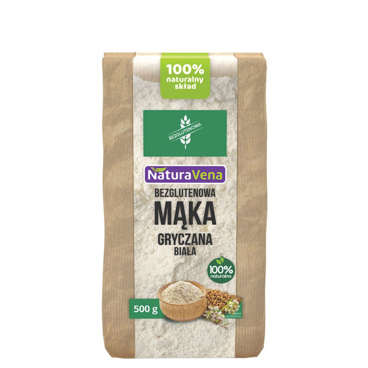 Mąka Gryczana Biała Bezglutenowa 500g | NATURAVENA - Ekochatka
