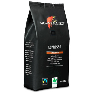Kawa Ziarnista Arabica 100 % Espresso Fair Trade BIO 1kg | MOUNT HAGEN - Ekochatka