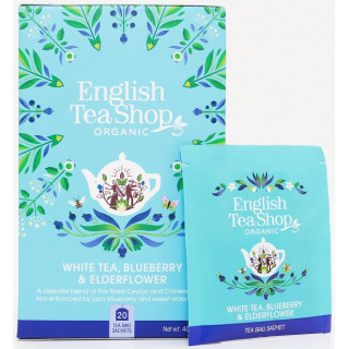 Herbata Biała z Czarnym Bzem i Borówką BIO (20x2g) 40g | ENGLISH TEA SHOP ORGANIC - Ekochatka