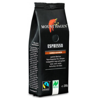 Kawa Ziarnista Arabica 100 % Espresso Fair Trade BIO 250g | MOUNT HAGEN - Ekochatka
