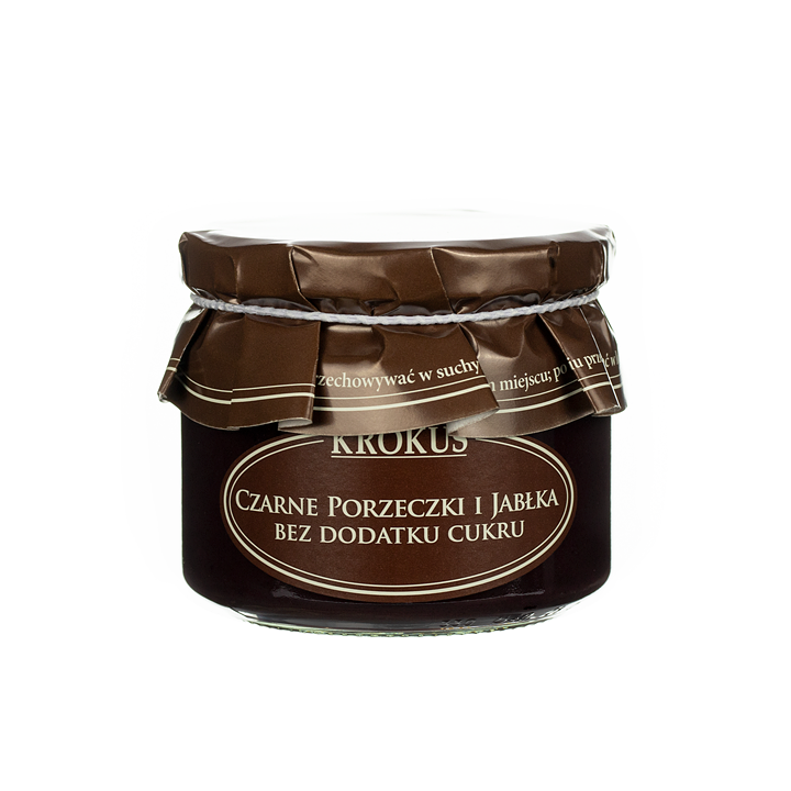 Czarne Porzeczki i Jabłka bez Dodatku Cukrów Bezglutenowe 310g | KROKUS - Ekochatka