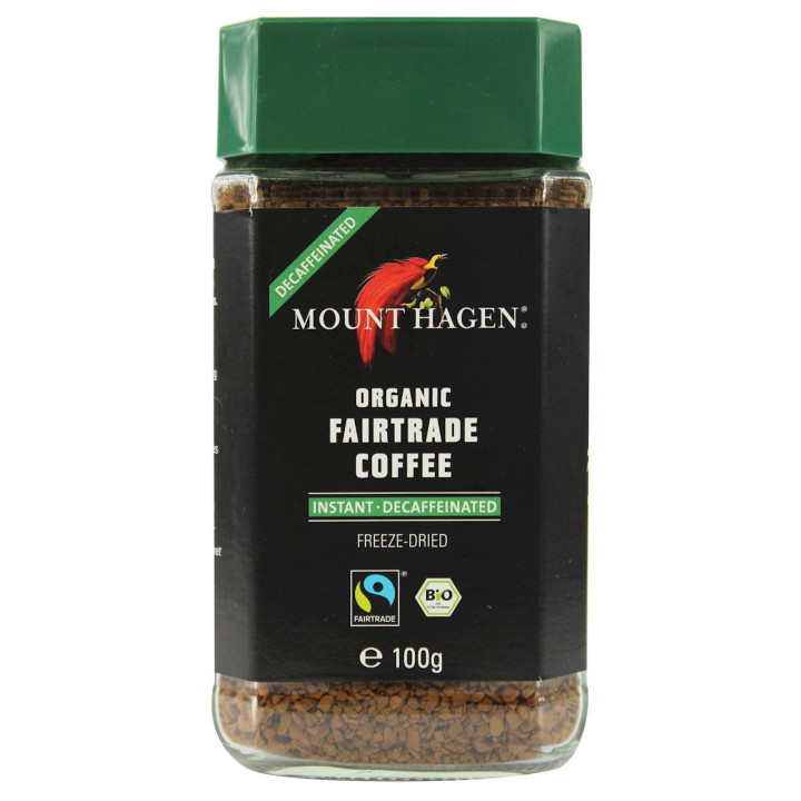 Kawa Rozpuszczalna Bezkofeinowa Arabica/robusta Fair Trade BIO 100g | MOUNT HAGEN - Ekochatka