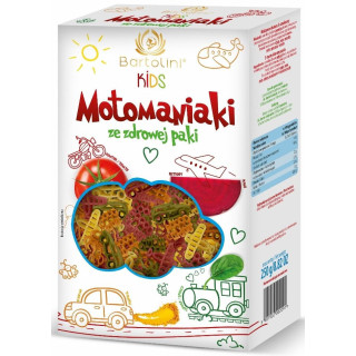 Makaron (Semolinowy z Suszonymi Warzywami) dla Dzieci Motomaniaki 250g | BARTOLINI - Ekochatka