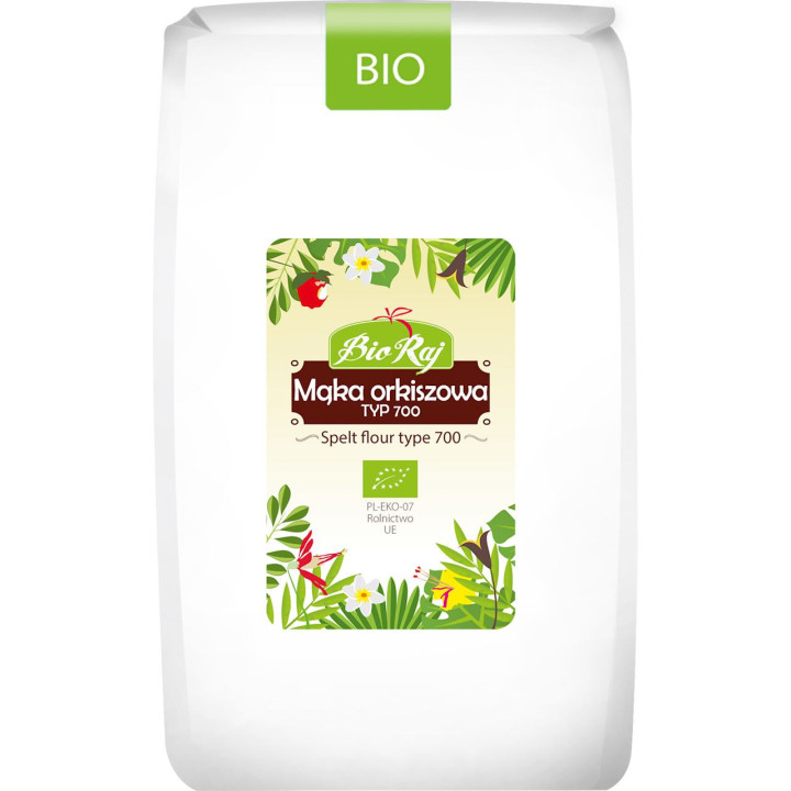 Mąka Orkiszowa Chlebowa Typ 700 BIO (Polska) 1kg | BIO RAJ - Ekochatka