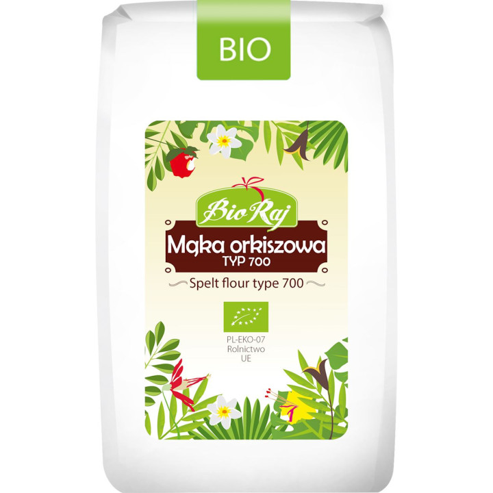 Mąka Orkiszowa Chlebowa Typ 700 BIO (Polska) 500g | BIO RAJ - Ekochatka