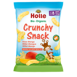 Chrupki Jaglane o Smaku Mango bez Dodatku Cukrów Bezglutenowe od 8 Mie | HOLLE - Ekochatka