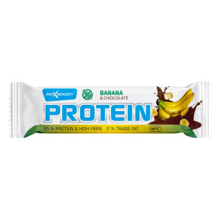 Baton Proteinowy Bananowy w Czekoladzie Mlecznej Bezglutenowy 50g | MAXSPORT - Ekochatka