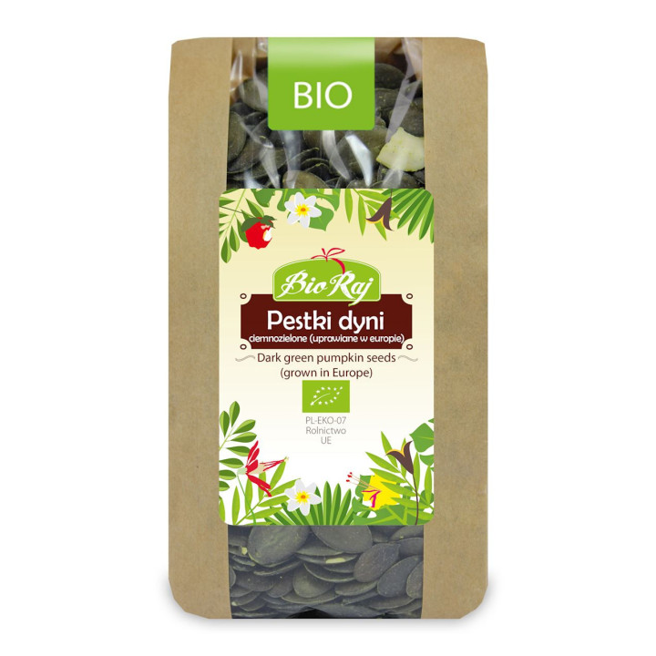Pestki Dyni Ciemnozielone BIO (Polska) 300g | BIO RAJ - Ekochatka