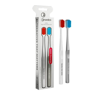 Szczoteczka do Zębów z Tworzywa Pla 12000 Super Miękka 2szt. | NORDICS - Ekochatka