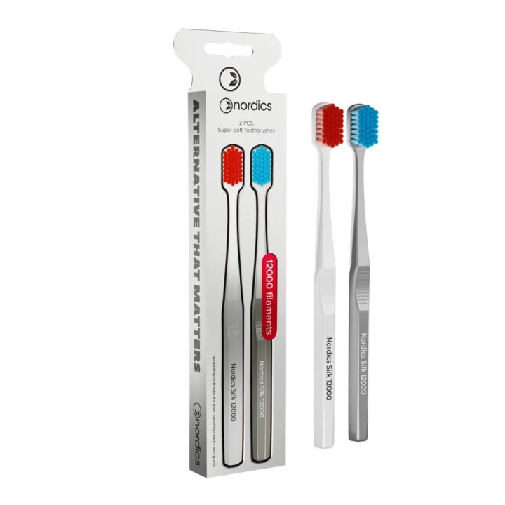 Szczoteczka do Zębów z Tworzywa Pla 12000 Super Miękka 2szt. | NORDICS - Ekochatka