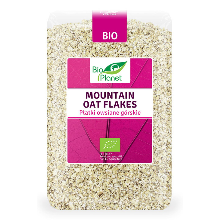 Płatki Owsiane Górskie BIO 1kg | BIO PLANET - Ekochatka