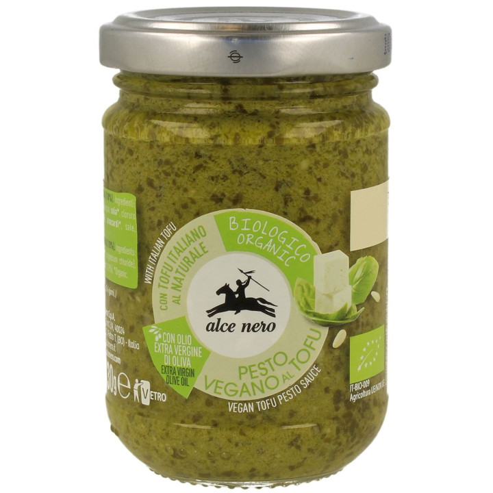 Pesto Bazyliowe z Tofu Wegańskie BIO 130g | ALCE NERO - Ekochatka