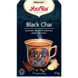 Herbata Czarna z Imbirem i Cynamonem (Black Chai) BIO (17x2,2g) 37,4g | YOGI TEA - Ekochatka