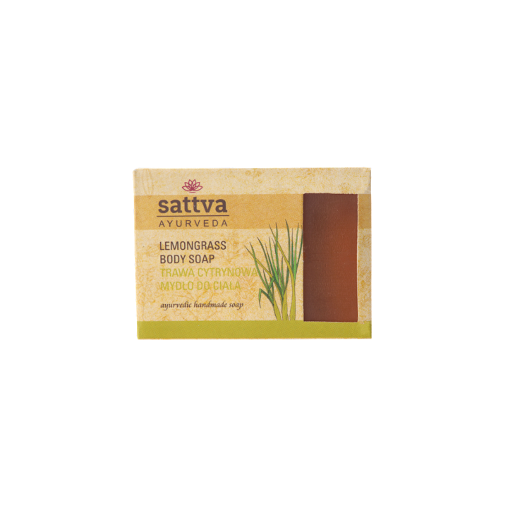 Mydło w Kostce do Ciała Trawa Cytrynowa 125g | SATTVA - Ekochatka