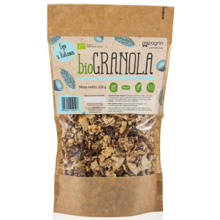 Granola Figa z Kokosem bez Dodatku Cukrów Bezglutenowa BIO 320g | PAPAGRIN - Ekochatka