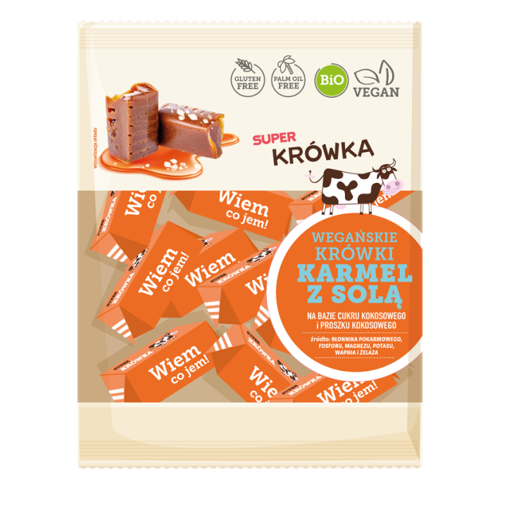 Krówki Słony Karmel Bezmleczne Bezglutenowe BIO 150g | ME GUSTO - Ekochatka