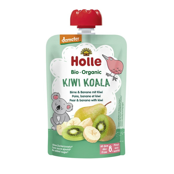 Mus Kiwi Koala (Gruszka Banan Kiwi) bez Dodatku Cukrów od 8 Miesiąca D | HOLLE - Ekochatka