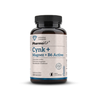 Cynk + Magnez + Witamina B6 Active Bezglutenowy 120 Kapsułek | PHARMOVIT - Ekochatka