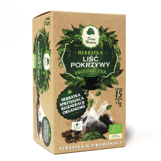 Herbatka Liść Pokrzywy Piramidki BIO (15x1g) 15g | DARY NATURY - herbatki - Ekochatka