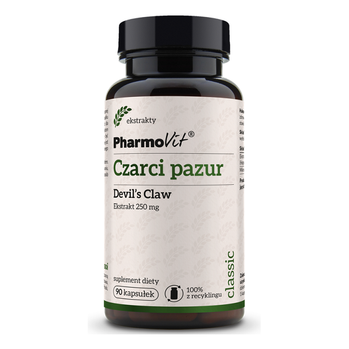 Czarci Pazur Ekstrakt (250 mg) Bezglutenowy 90 Kapsułek | PHARMOVIT - Ekochatka