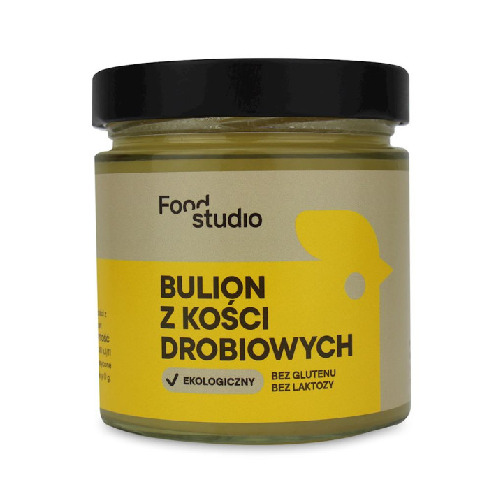 Bulion Drobiowy w Płynie Bezglutenowy BIO (Słoik) 350ml | FOOD STUDIO - Ekochatka
