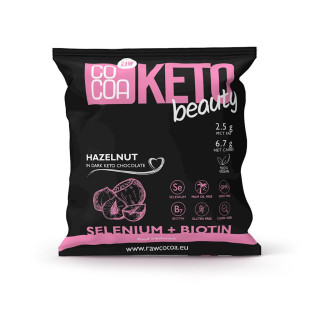 Orzechy Laskowe w Czekoladzie Keto Ciemnej Beauty Bezglutenowe 70g | COCOA - Ekochatka