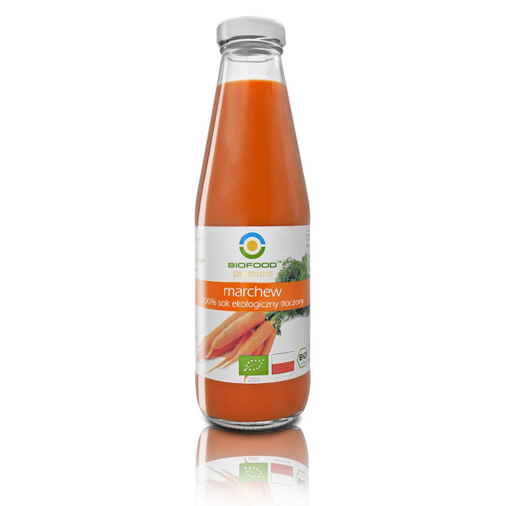 Sok z Marchwi Kiszonej NFC Bezglutenowy BIO 500ml | BIOFOOD - Ekochatka