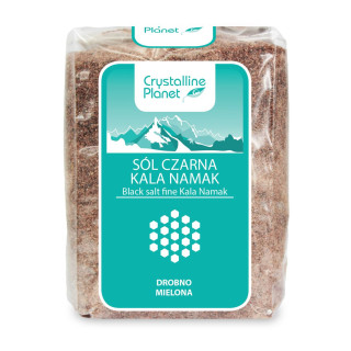 Sól Czarna Kala Namak Drobno Mielona 600g | CRYSTALLINE PLANET - Ekochatka