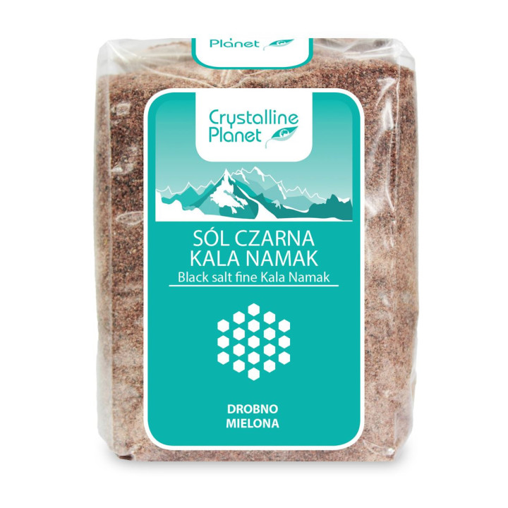 Sól Czarna Kala Namak Drobno Mielona 600g | CRYSTALLINE PLANET - Ekochatka