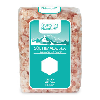Sól Himalajska Różowa Grubo Mielona 600g | CRYSTALLINE PLANET - Ekochatka