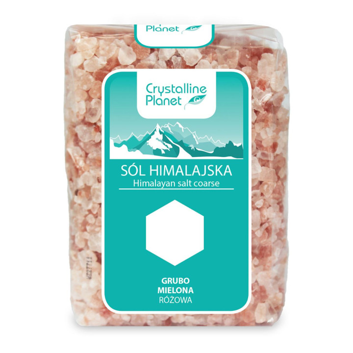 Sól Himalajska Różowa Grubo Mielona 600g | CRYSTALLINE PLANET - Ekochatka