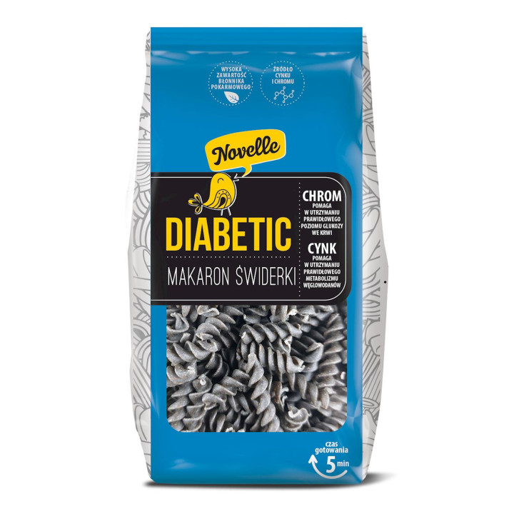 Makaron (z Soczewicą Czarną) dla Diabetyków Świderki 250g | NOVELLE - Ekochatka