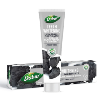 Pasta do Zębów Wybielająca Węglowa z Pieprzem i Imbirem bez Fluoru 100 | DABUR - Ekochatka