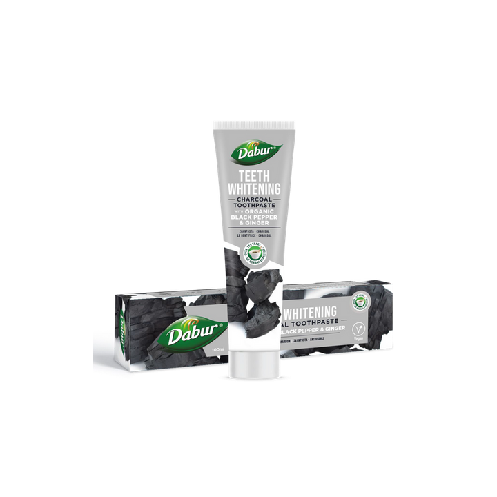 Pasta do Zębów Wybielająca Węglowa z Pieprzem i Imbirem bez Fluoru 100 | DABUR - Ekochatka