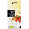 Czekolada Biała z Truskawkami i Rabarbarem BIO 100 g - Meybona