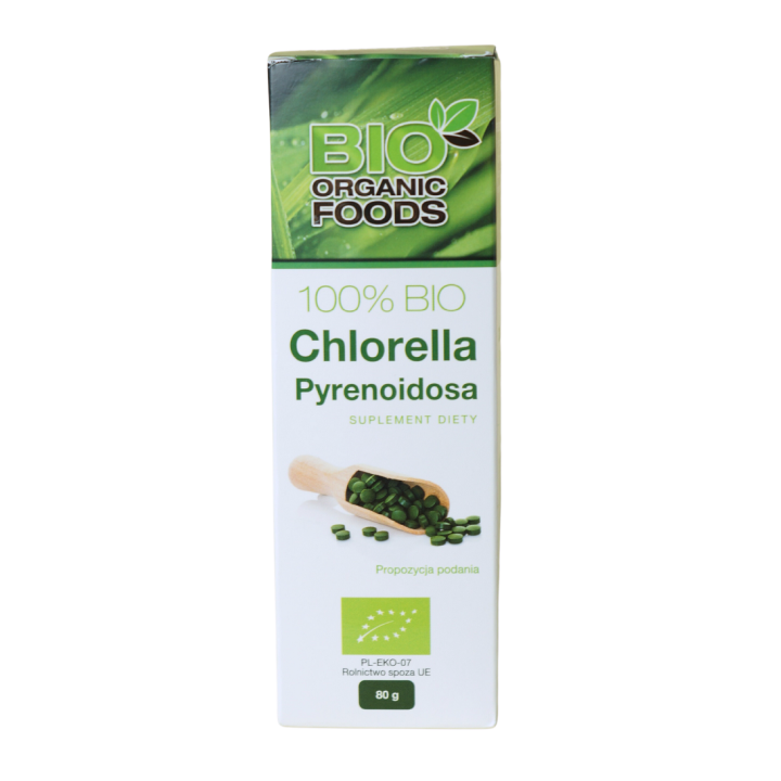 Chlorella Pyrenoidosa BIO (250 mg) 320 Tabletek | BIO ORGANIC FOODS - Ekochatka