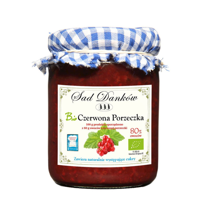 Czerwona Porzeczka 80 % BIO 260g | SAD DANKÓW - Ekochatka