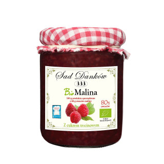 Malina 80 % z Cukrem Trzcinowym BIO 270g | SAD DANKÓW - Ekochatka
