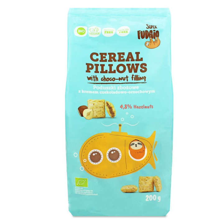 Poduszki Zbożowe z Kremem Czekoladowo Orzechowym Bezglutenowe BIO 200g | ME GUSTO - Ekochatka