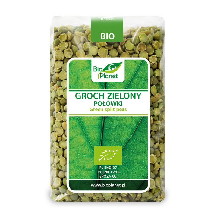 Groch Zielony Połówki BIO 500g | BIO PLANET - Ekochatka