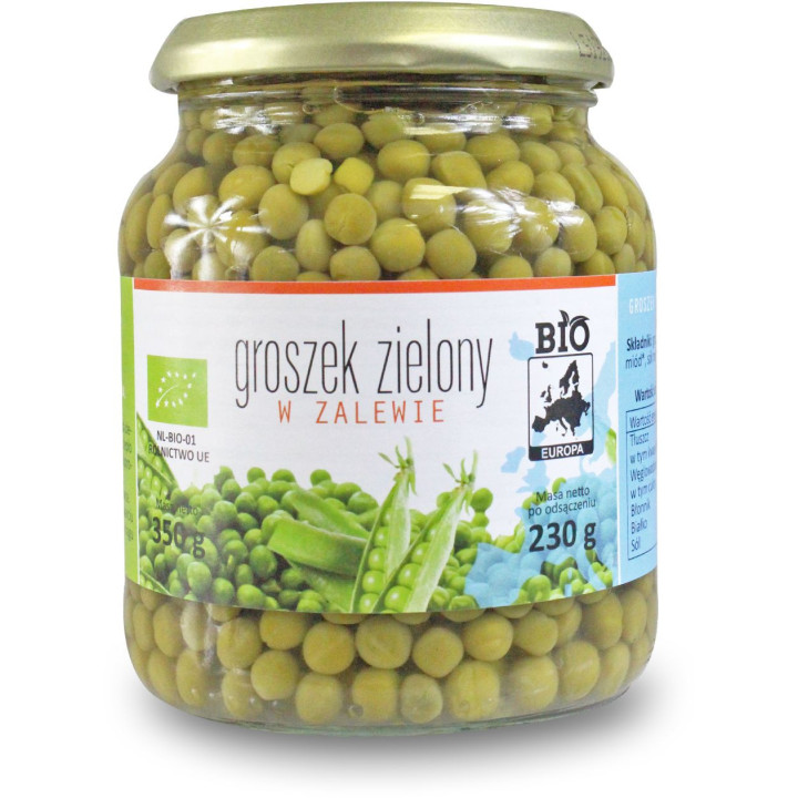 Groszek Zielony w Zalewie BIO 350g (230g) (Słoik) | BIO PLANET - seria INNE - Ekochatka