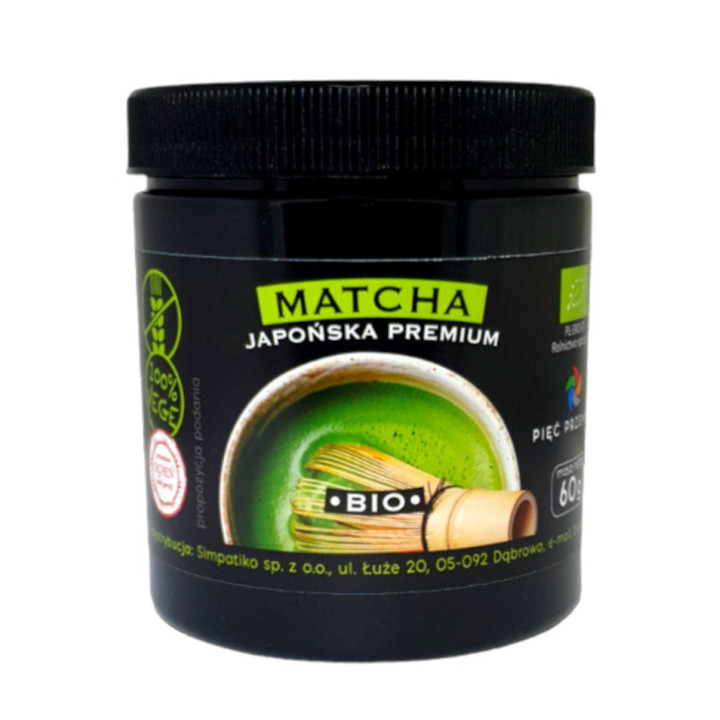 Herbata Zielona Matcha Japońska Bezglutenowa BIO 60g | PIĘĆ PRZEMIAN - Ekochatka