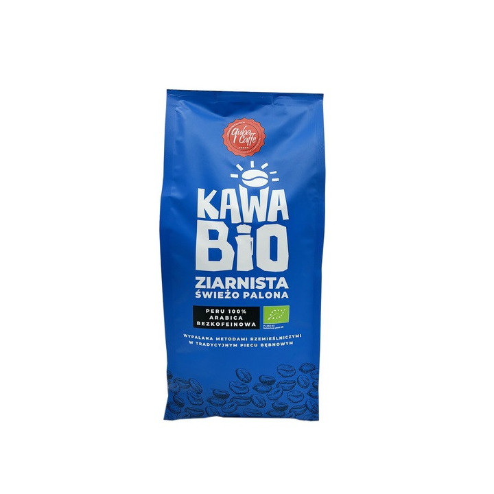Kawa Ziarnista Bezkofeinowa Arabica 100 % Peru BIO 1kg | QUBA CAFFE - Ekochatka