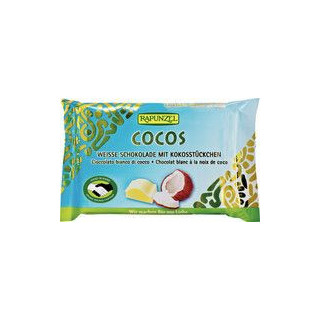 Czekolada Biała z Wiórkami Kokosowymi BIO 100g | RAPUNZEL - Ekochatka