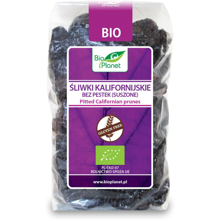 Śliwki Kalifornijskie Suszone Bezglutenowe BIO 400g | BIO PLANET - Ekochatka
