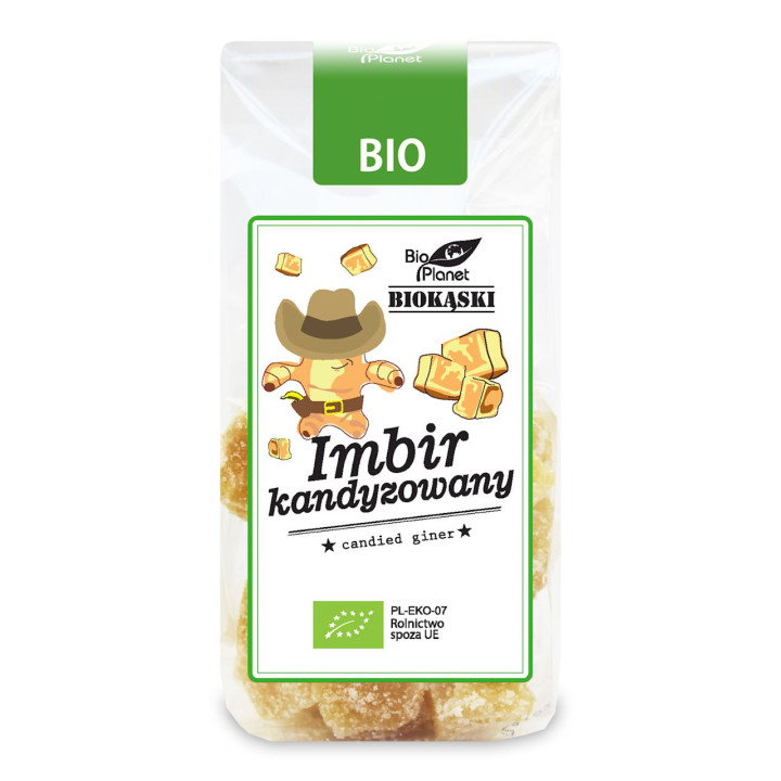 Imbir Kandyzowany BIO 100g | BIO PLANET - seria PRZEKĄSKI - Ekochatka