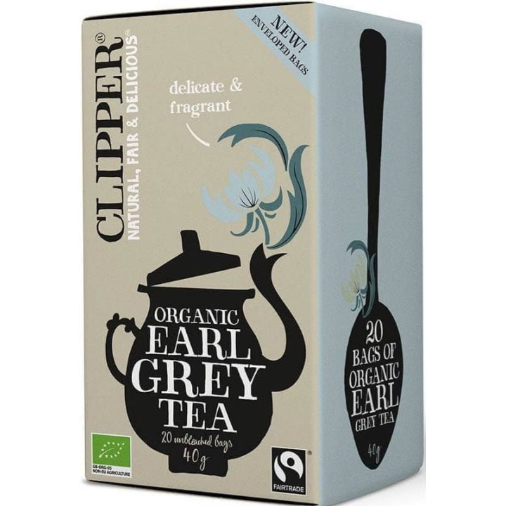 Herbata Czarna Earl Grey Fair Trade BIO (20x2g) 40g | CLIPPER - Ekochatka