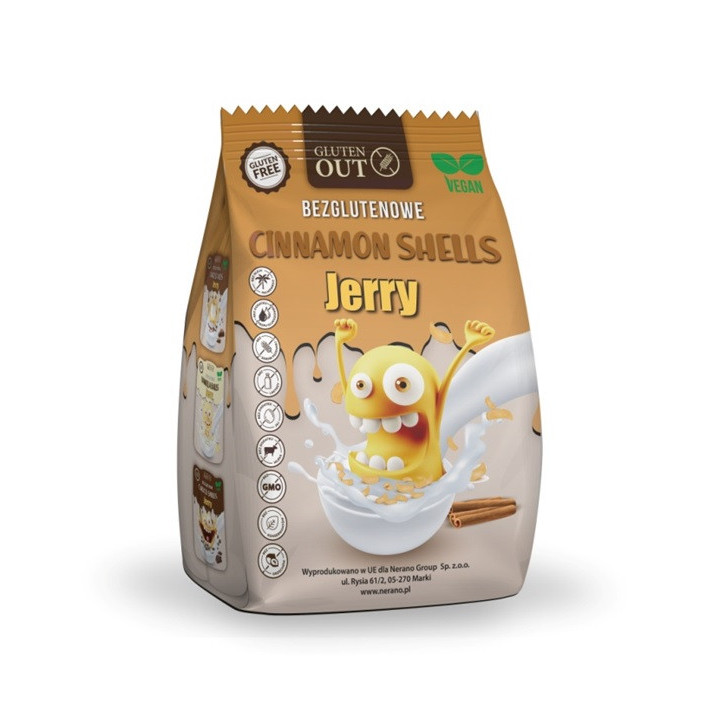 Muszelki Zbożowe Cynamonowe Bezglutenowe 375g | JERRY GLUTEN OUT - Ekochatka