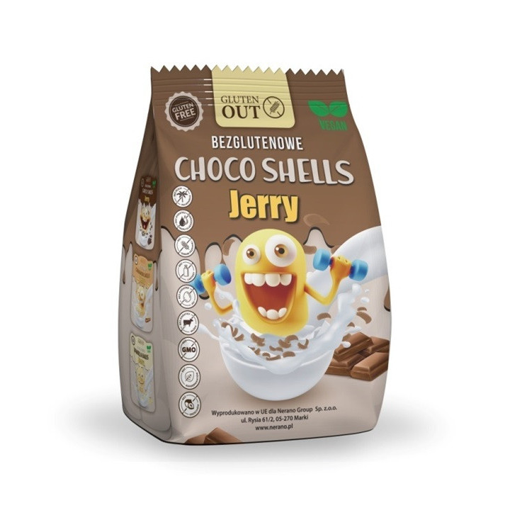 Muszelki Zbożowe Kakaowe Bezglutenowe 375g | JERRY GLUTEN OUT - Ekochatka